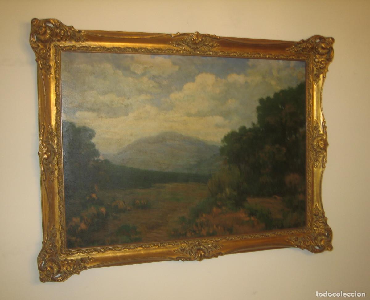 Arte: PAISAJE. &Oacute;LEO SOBRE LIENZO. FIRMADO, M. SERRA. LUGAR POR IDENTIFICAR.