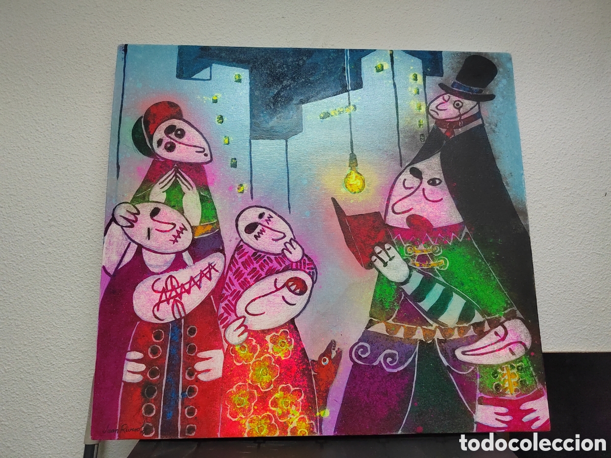 Arte: Cuadro &oacute;leo sobre lienzo juan rivero