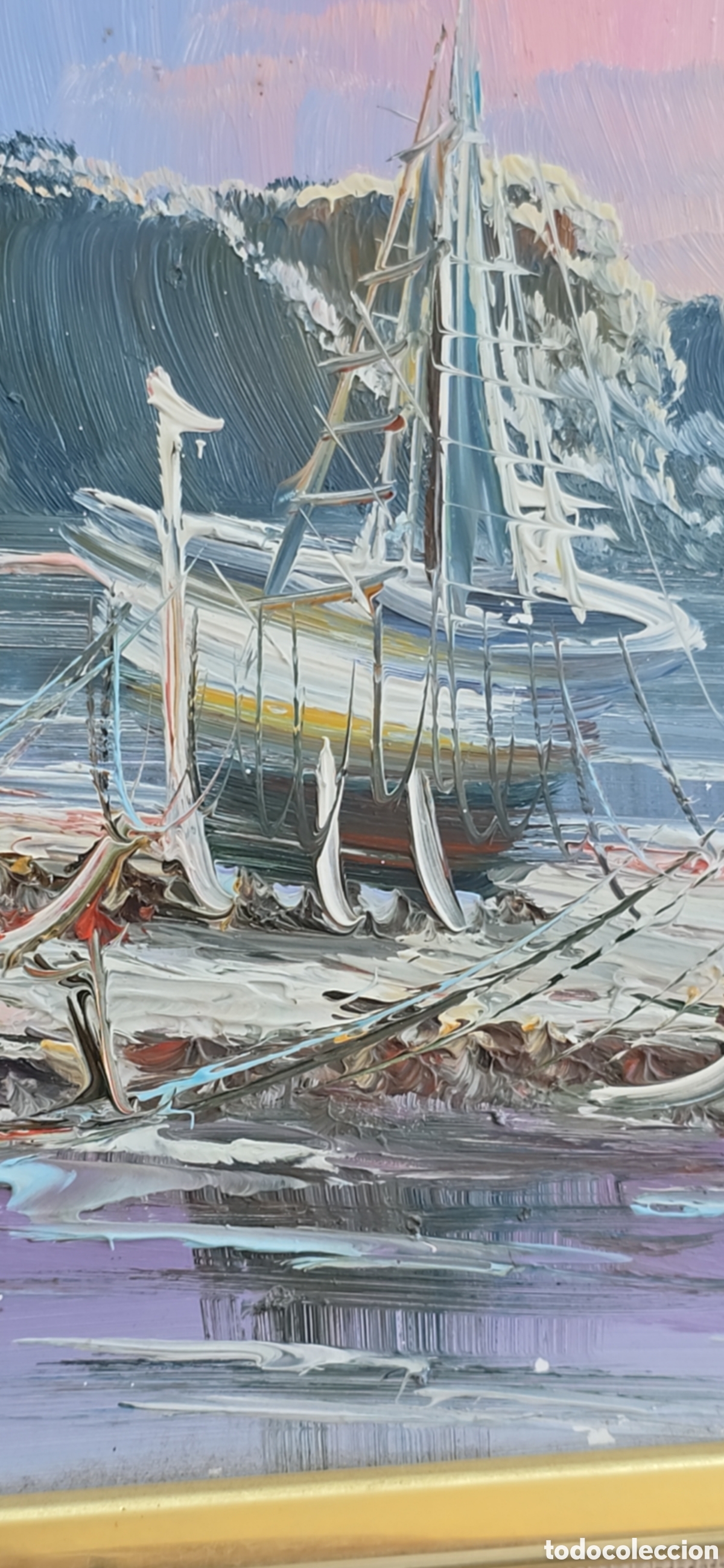 Arte: Oleo sobre lienzo Barcas - Foto 7