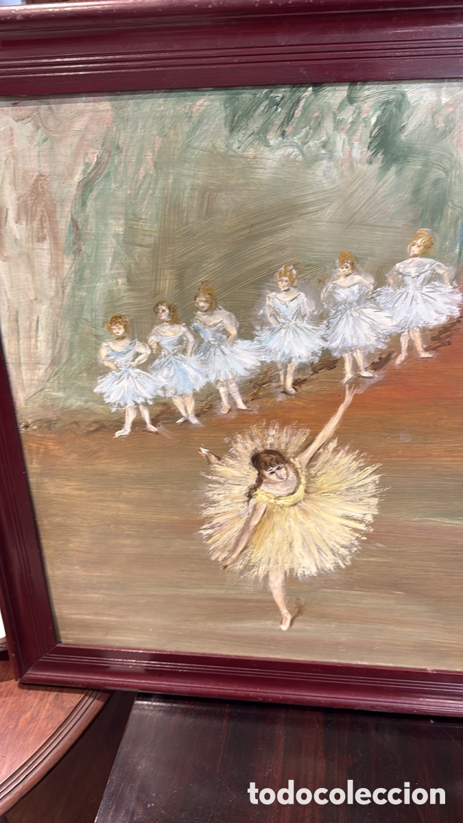 Arte: CUADRO &Oacute;LEO SOBRE TABLA BAILARINAS - Foto 2
