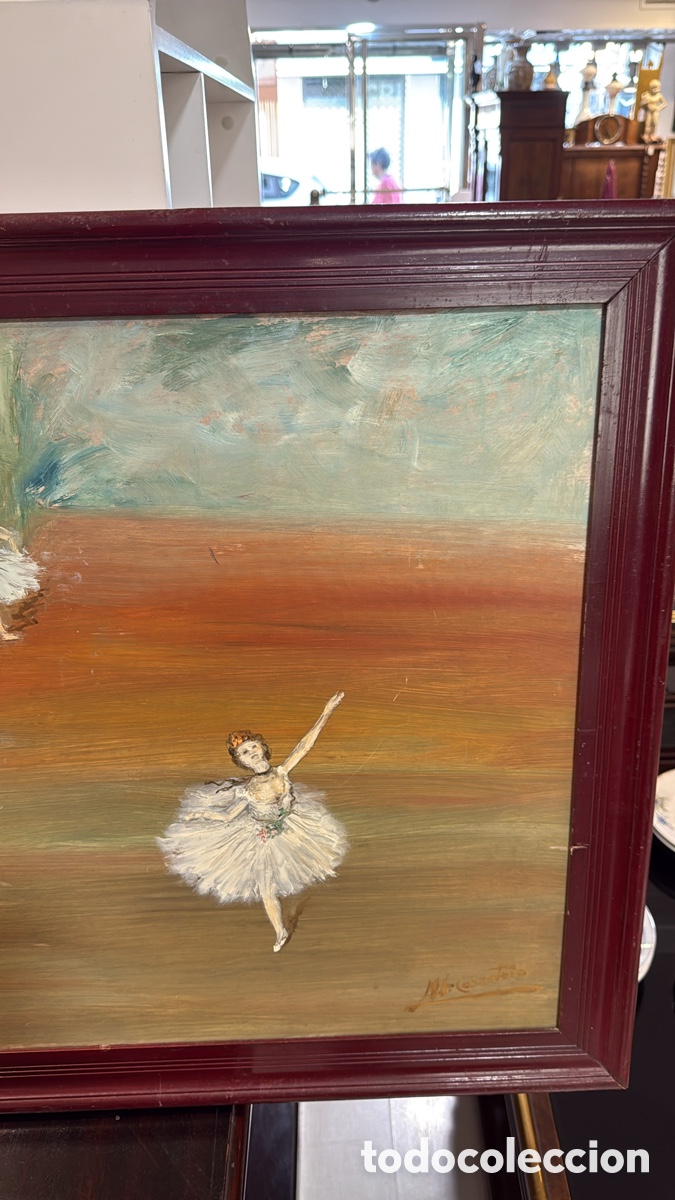 Arte: CUADRO &Oacute;LEO SOBRE TABLA BAILARINAS - Foto 3