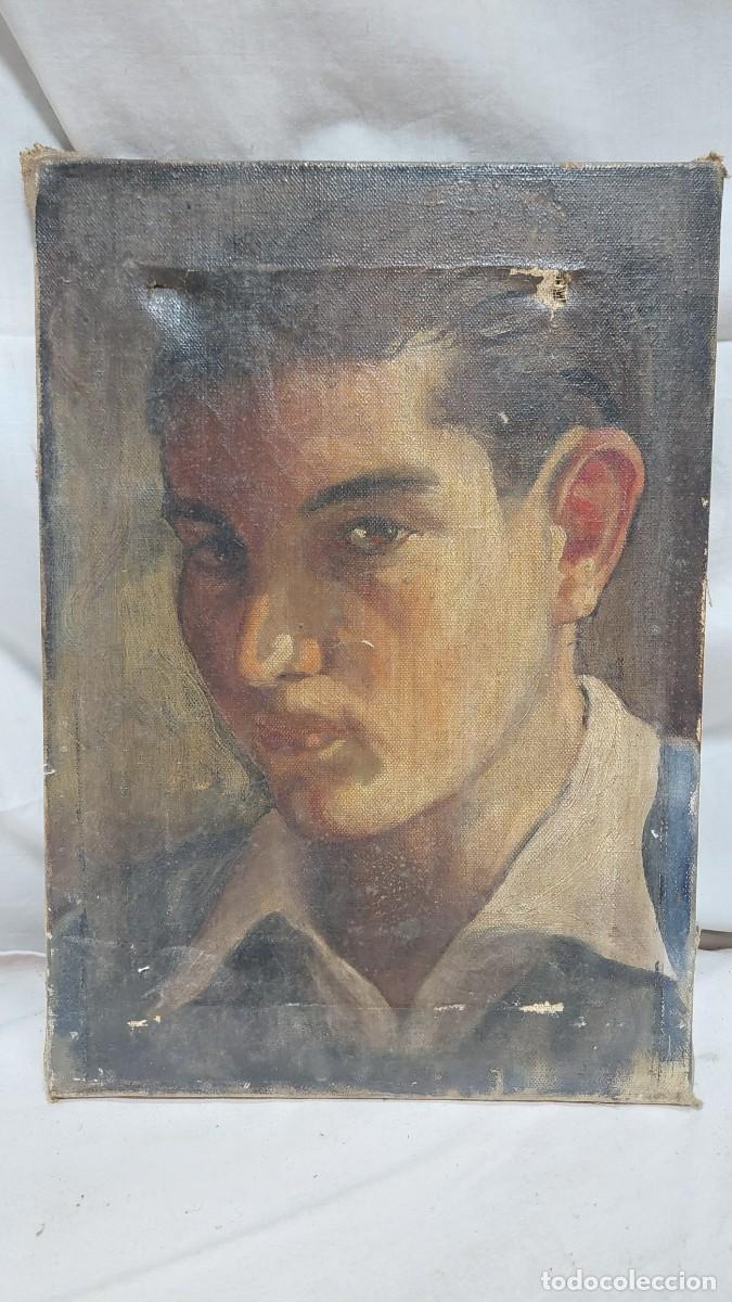 Arte: Oleo de cara de joven
