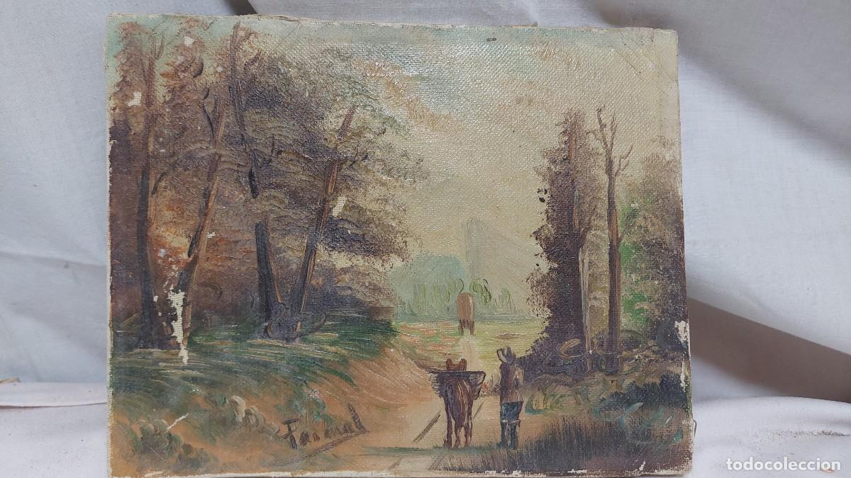 Arte: Oleo de paisaje firma Pascual