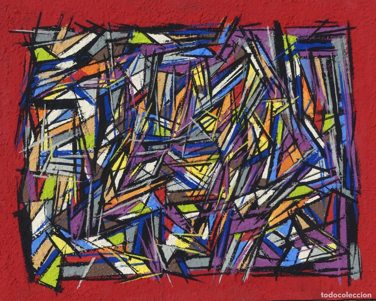 Arte: PINTURA ABSTRACTA DE JOSE SANZ SALA SOBRE TABLERO ( PAGO POR BIZUM )