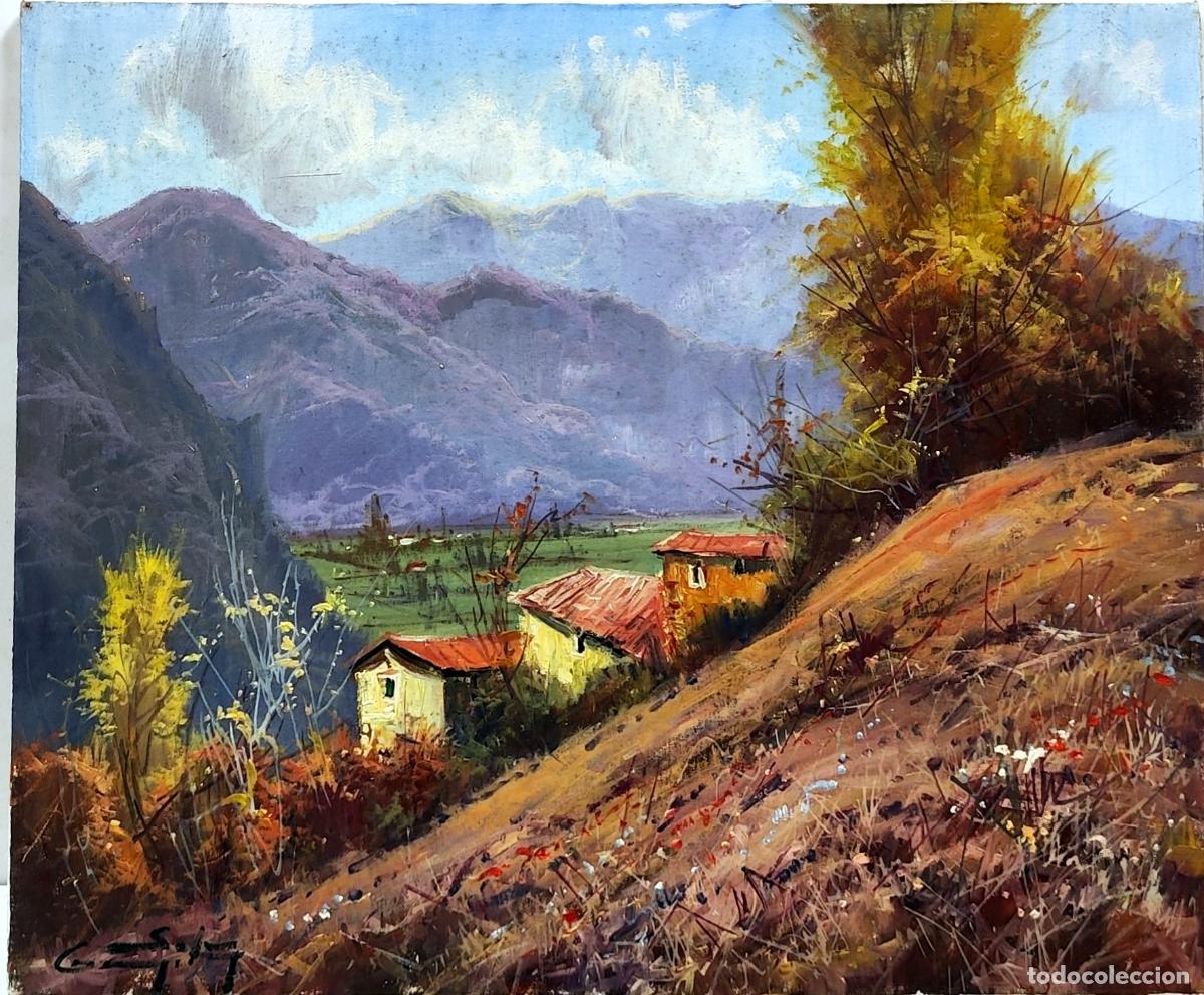 Arte: Paisaje de monta&ntilde;a. &Oacute;leo de Ricardo Soler Gonz&aacute;lez. 46x38 cm