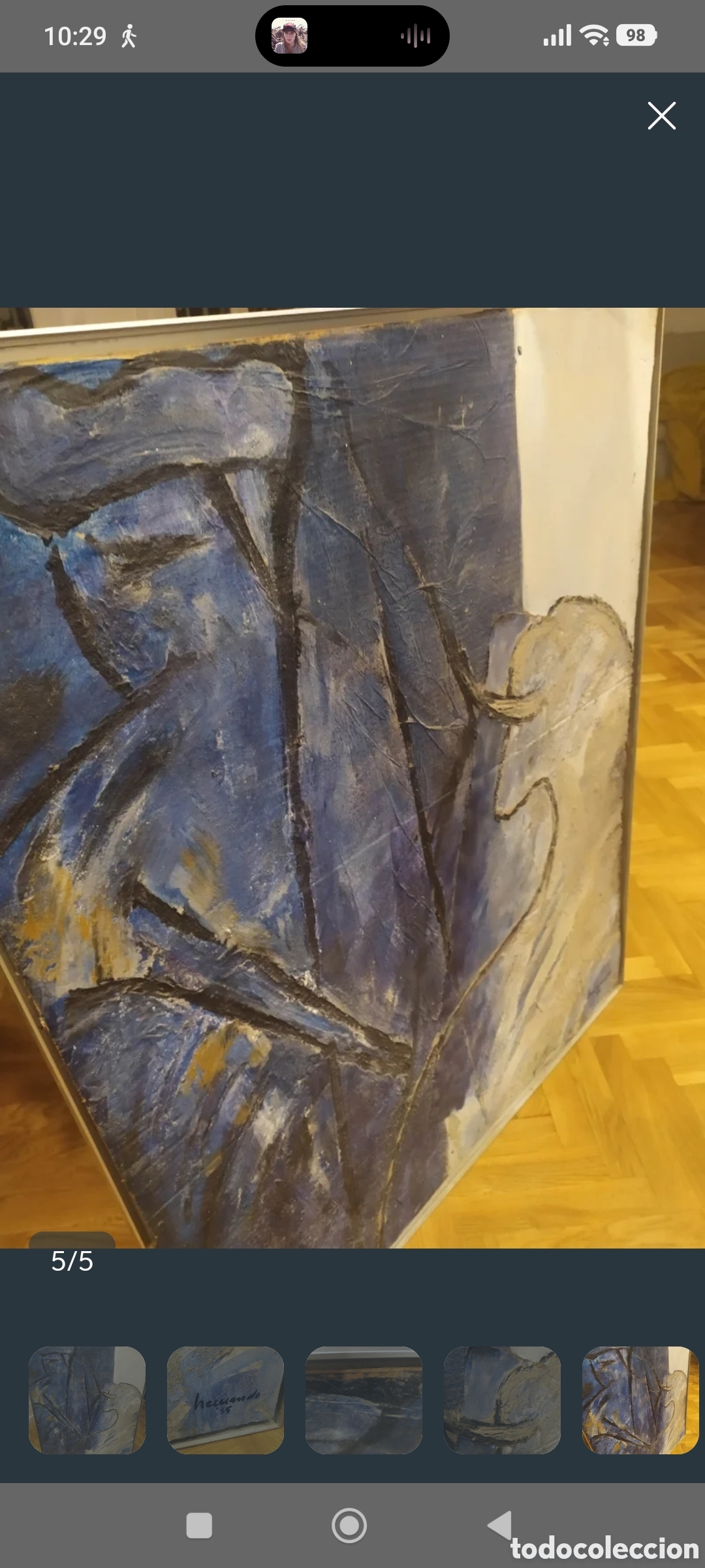 Arte: Gran Pintura Original de PEPO HERNANDO (110x90 cm) - Expresionismo Abstracto / Figurativo - &Eacute;poca A&ntilde;