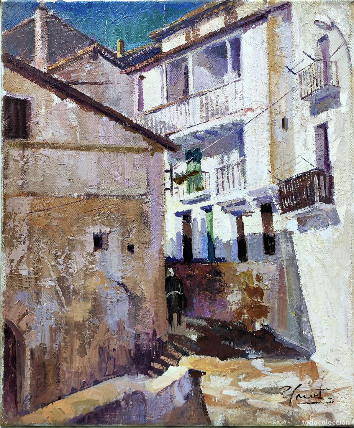Arte: &Oacute;LEO. CALLEJA DE VILLA. PEP CANET. 38 X 46 CM