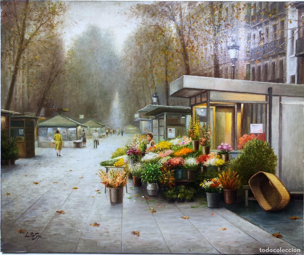 Arte: &Oacute;LEO. FLORETA EN PARQUE. EDUARDO LIESA. 55X46