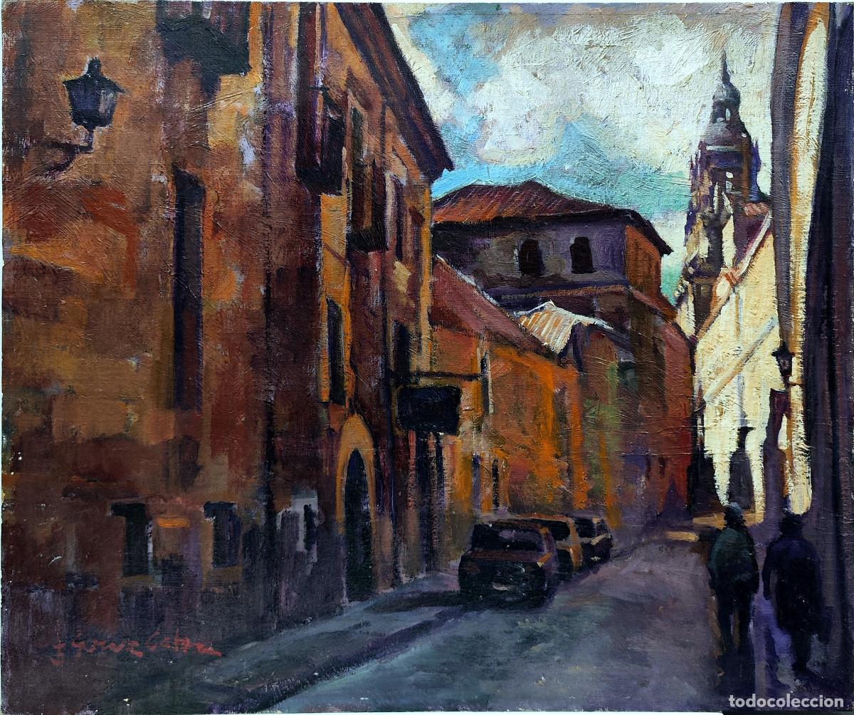 Art: &Oacute;LEO. CALLEJ&Oacute;N CON CATEDRAL. FERNANDO G&Oacute;MEZ CAT&Oacute;N. 55 X 46 CM