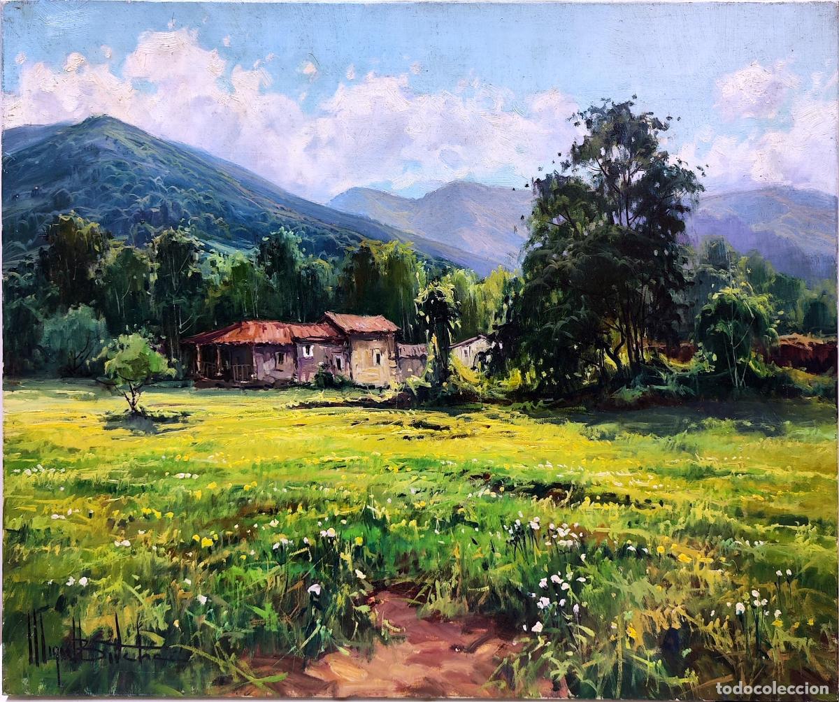 Arte: &Oacute;LEO. PAISAJE RURAL. MIGUEL BRETCHA. 55 X 46 CM.