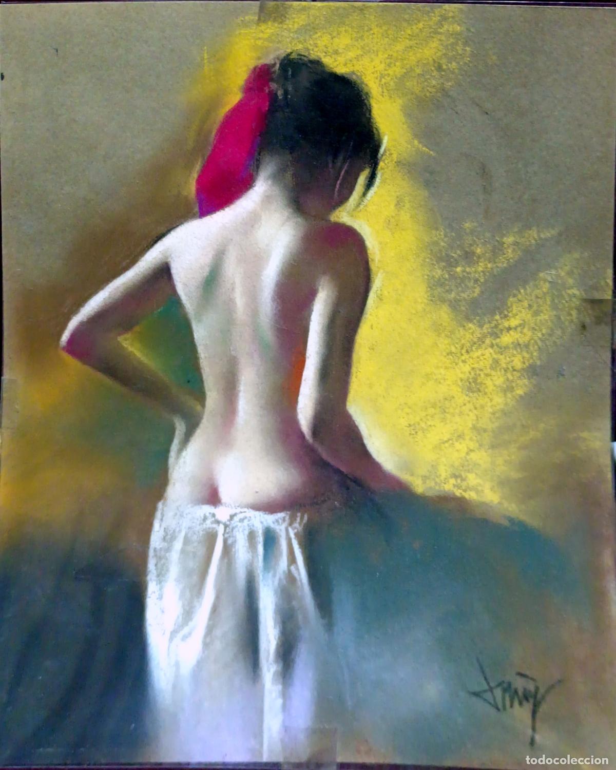 Arte: &Oacute;leo de Domingo &Aacute;lvarez G&oacute;mez. Figura femenina. 22 x 27,5 cm
