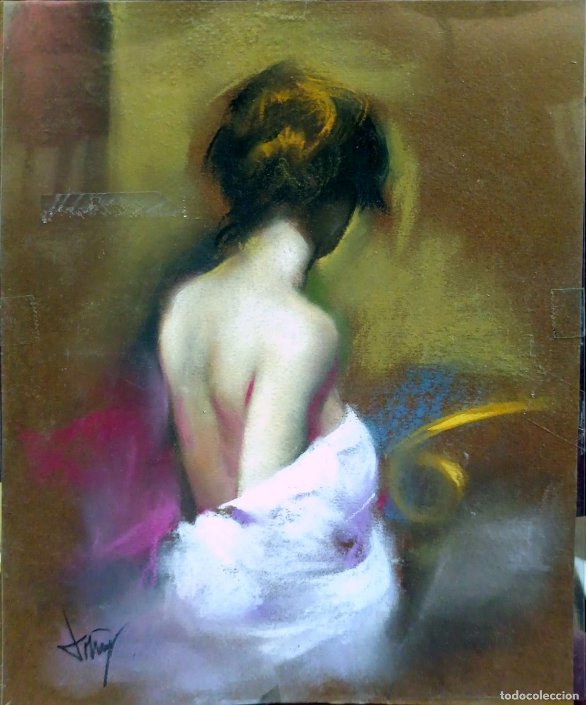 Arte: &Oacute;leo de Domingo &Aacute;lvarez G&oacute;mez. Figura femenina. 22 x 26,5 cm