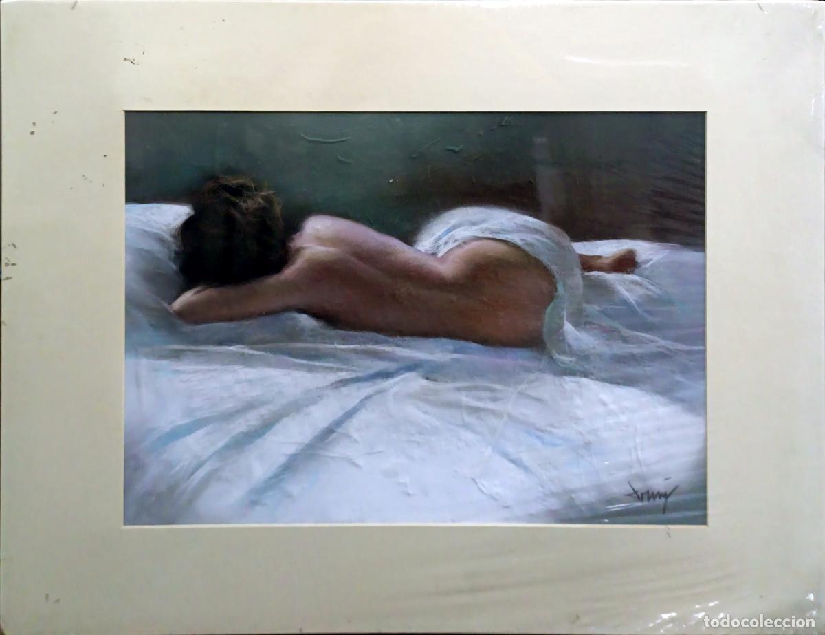 Arte: &Oacute;leo de Domingo &Aacute;lvarez G&oacute;mez. Figura femenina recostada. 39x30 cm