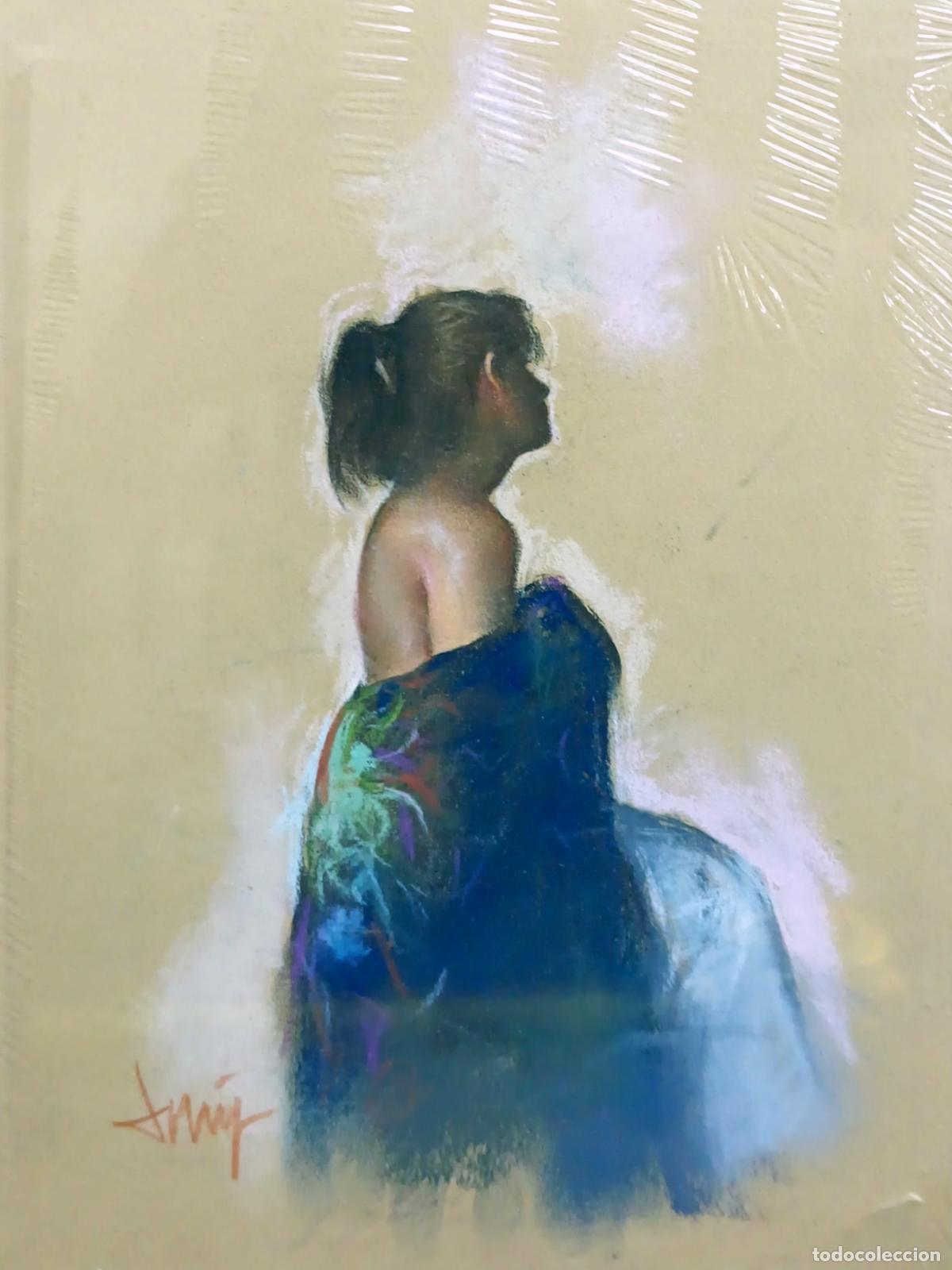 Arte: &Oacute;leo de Domingo &Aacute;lvarez G&oacute;mez. Retrato femenino. 21 x 28 cm