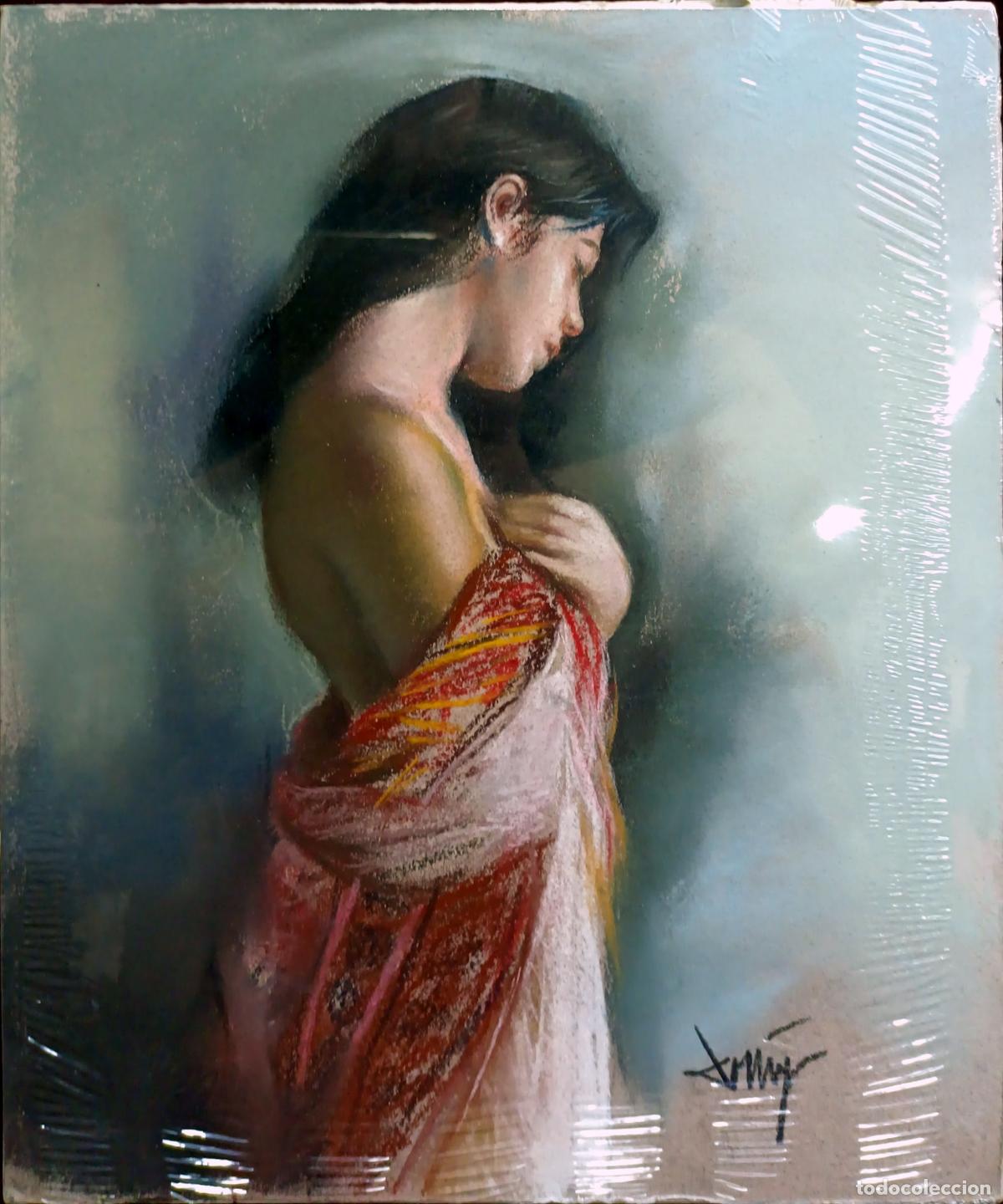 Arte: &Oacute;leo de Domingo &Aacute;lvarez G&oacute;mez. Figura femenina. 22,5 x 27 cm