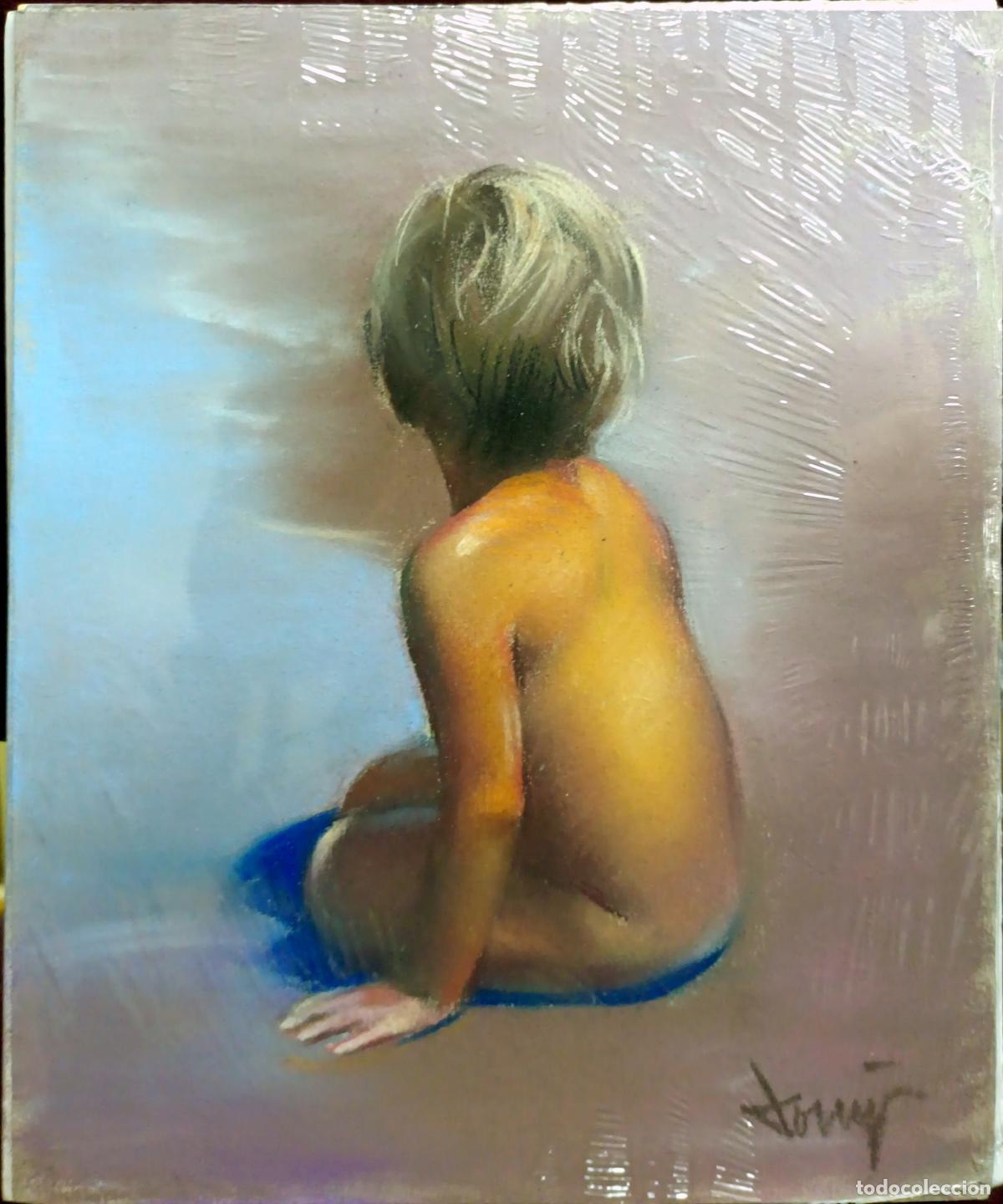 Arte: &Oacute;leo de Domingo &Aacute;lvarez G&oacute;mez. Ni&ntilde;o sentado. 22,5 x 27 cm