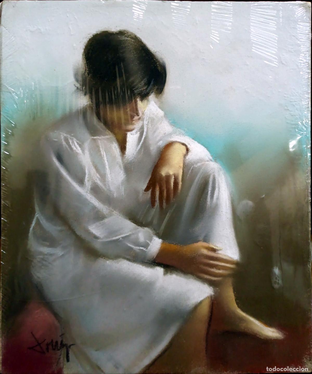Arte: &Oacute;leo de Domingo &Aacute;lvarez G&oacute;mez. Retrato de mujer sentada. 22,5 x 27 cm