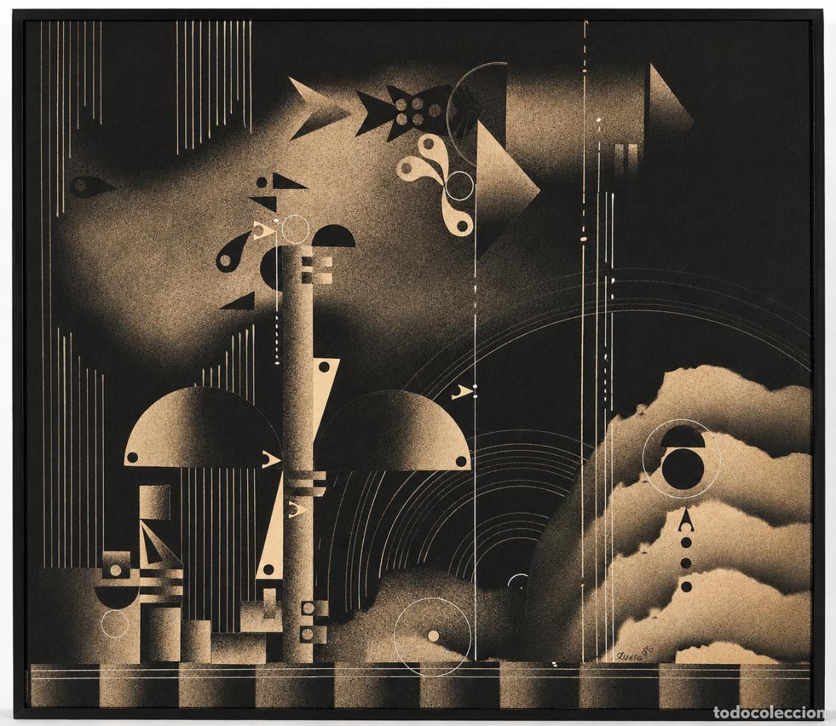 Arte: JOS&Eacute; QUERO GONZ&Aacute;LEZ (JA&Eacute;N 1932-VALENCIA, 2008) &rdquo;SIN T&Iacute;TULO&rdquo; &Oacute;LEO Y AER&Oacute;GRAFO (35 x 40) 1980