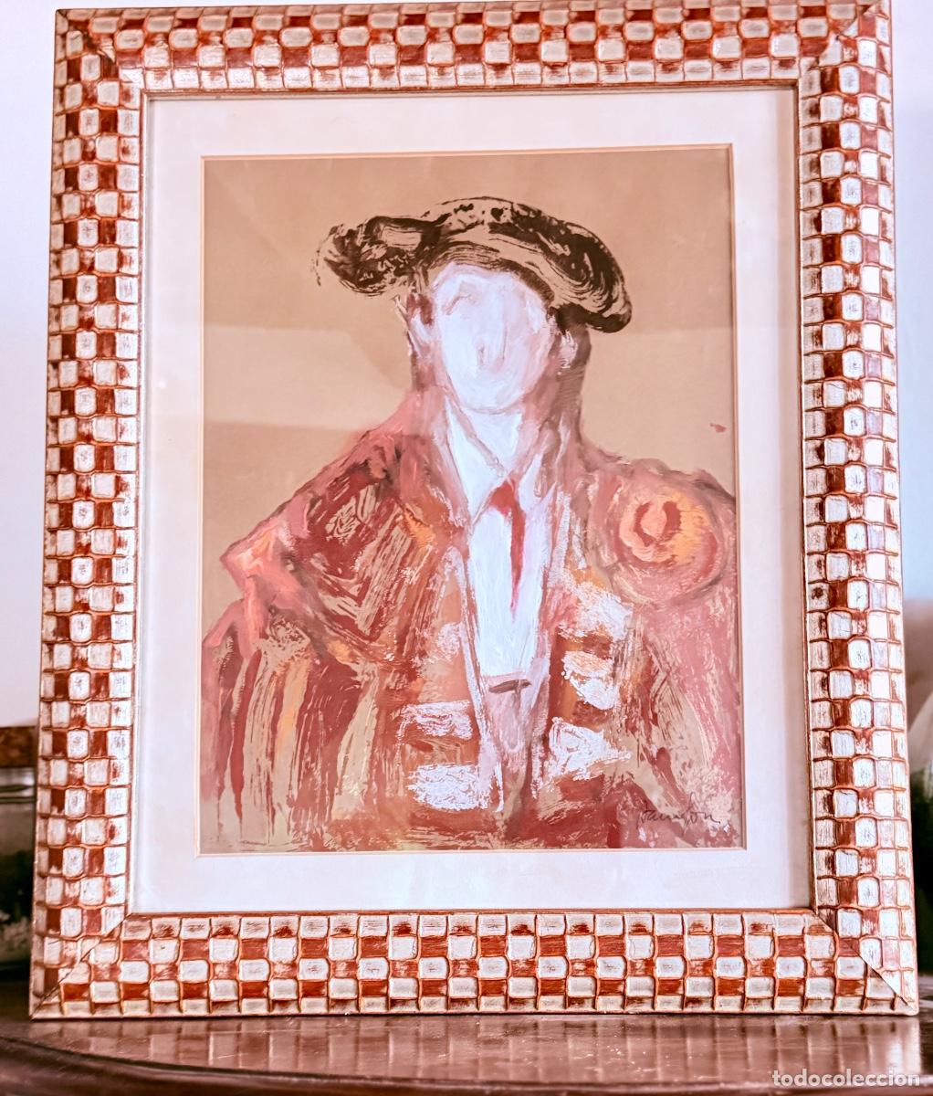 Arte: Juan Manuel Barrig&oacute;n &ndash; Torero &ndash; Serie Tauromaquia &ndash; Pintura expresionista firmada