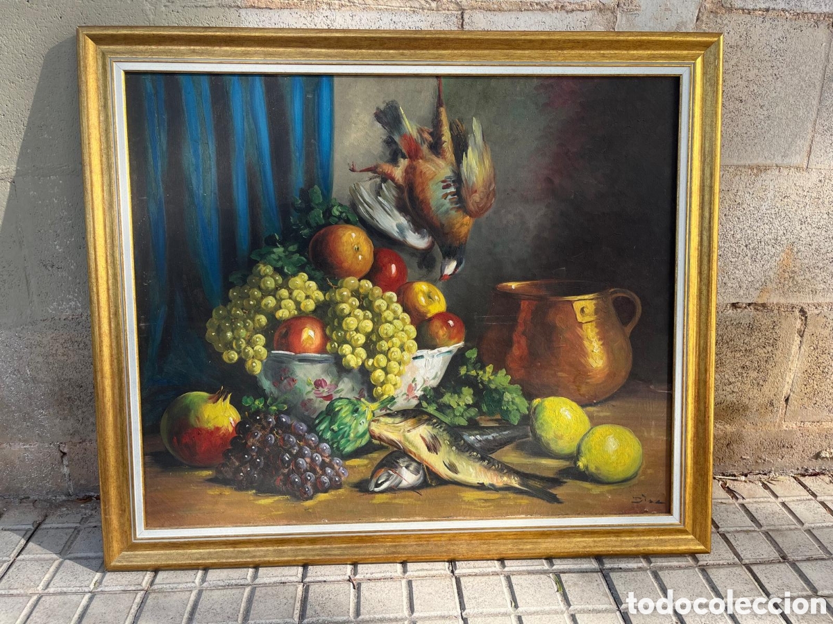 Arte: &Oacute;leo bodeg&oacute;n firmado
