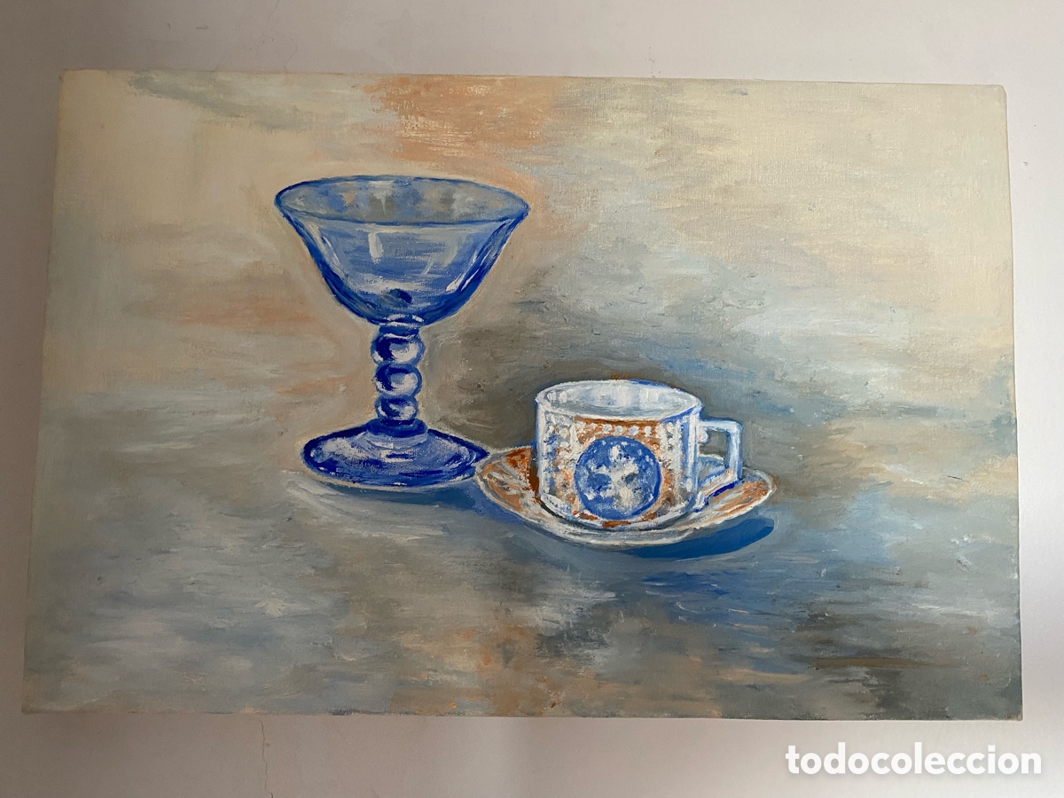 Arte: Pintura al &oacute;leo copa y taxa
