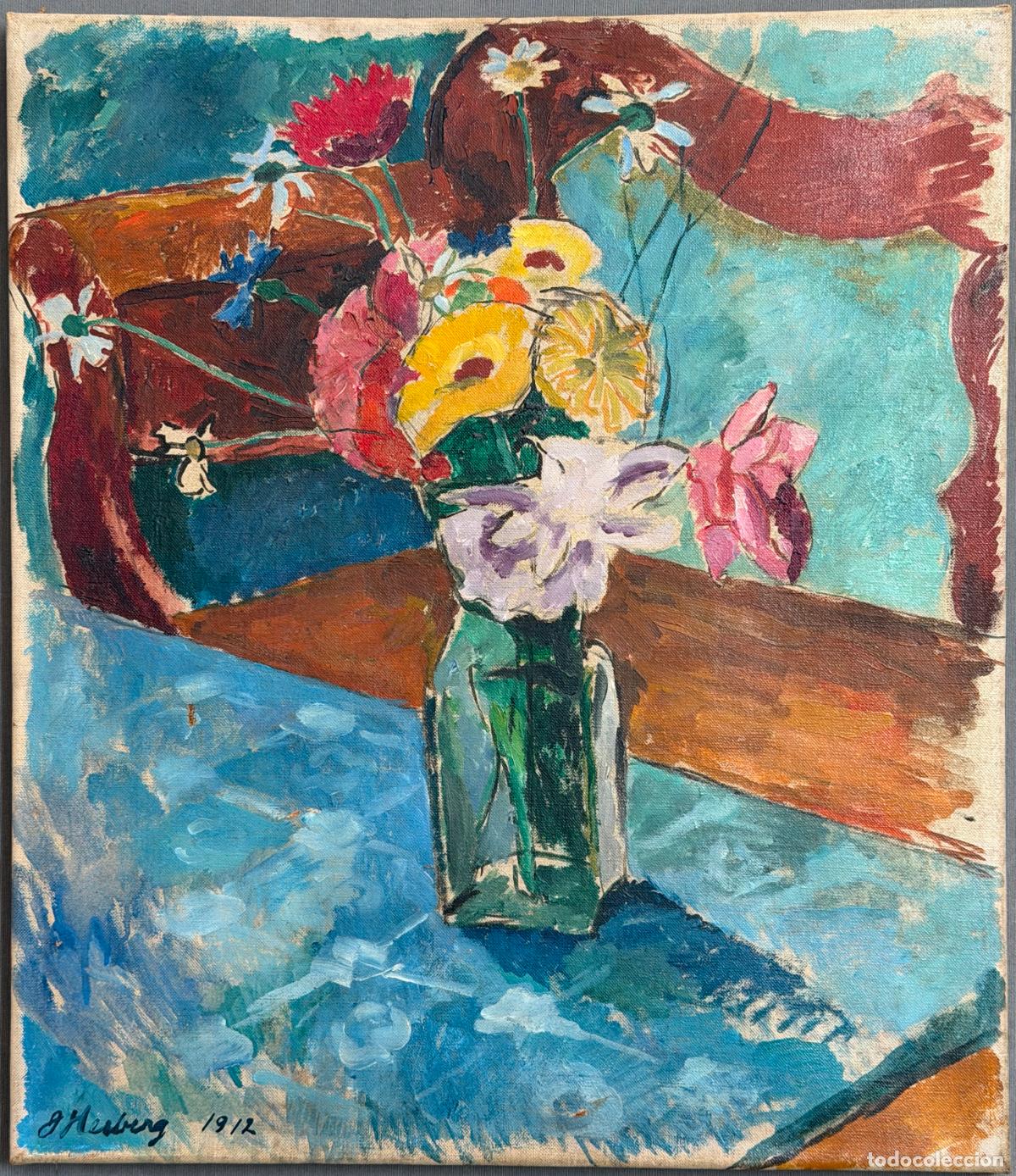 Arte: Jean Heiberg , Noruega , &oacute;leo lienzo del a&ntilde;o 1912 , R769