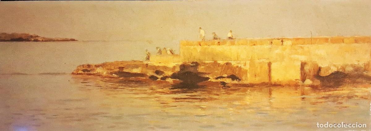Arte: Tom&agrave;s HORRACH BIBILONI (PALMA,1947-2012) &rdquo;ESCOLLERA&rdquo; CAN PASTILLA,MALLORCA, &Oacute;LEO / TABLA (44 x 16)