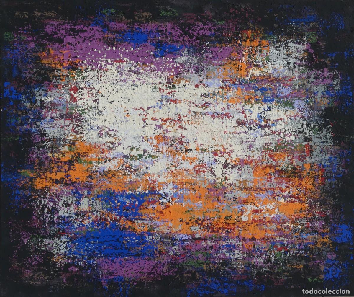 Arte: PINTURA ABSTRACTA DE JOSE SANZ SALA SOBRE TABLERO ( SOLO RECOGIDA )