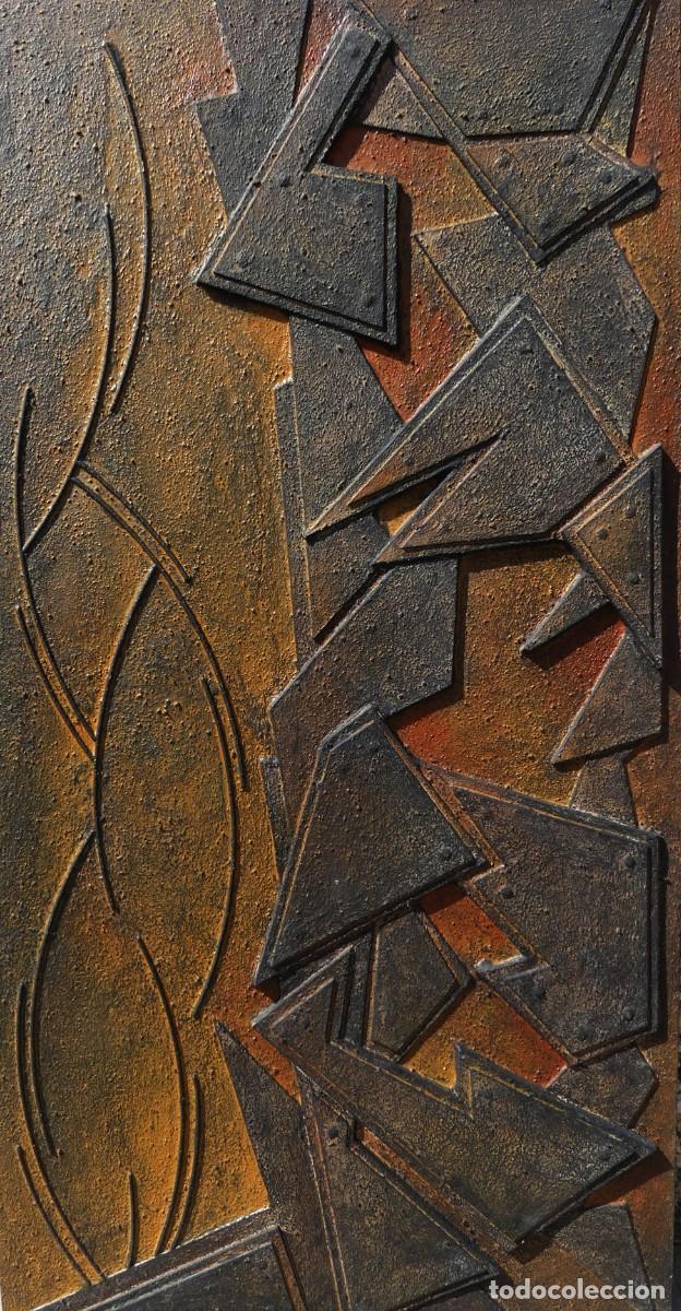 Arte: PINTURA - ESCULTURA ABSTRACTA DE JOSE SANZ SALA SOBRE TABLERO ( SOLO RECOGIDA )