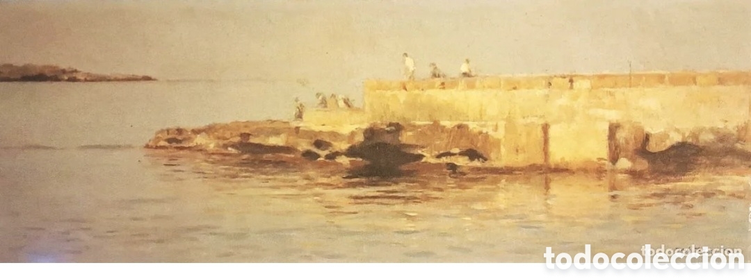 Arte: Tom&agrave;s HORRACH BIBILONI (PALMA,1947-2012) &rdquo;ESCOLLERA&rdquo; CAN PASTILLA,MALLORCA, &Oacute;LEO / TABLA (44 x 16)