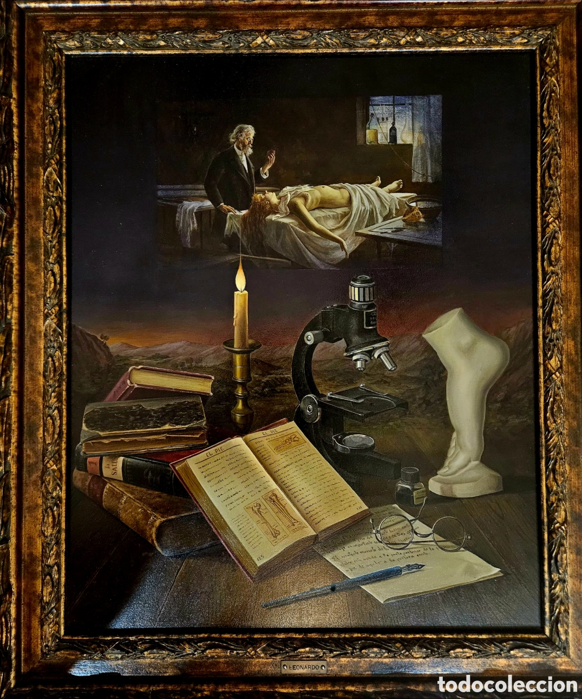 Arte: Leonardo Fernandez (M&aacute;laga 1944) magnifica pintura firmada.