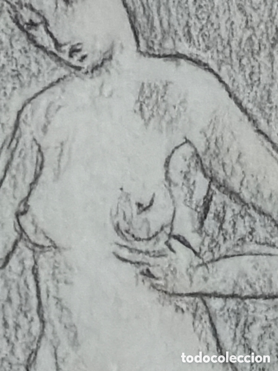 Arte: ALBERT BLOCH &ldquo;DESNUDO&rdquo;. Dibujo. - Foto 6