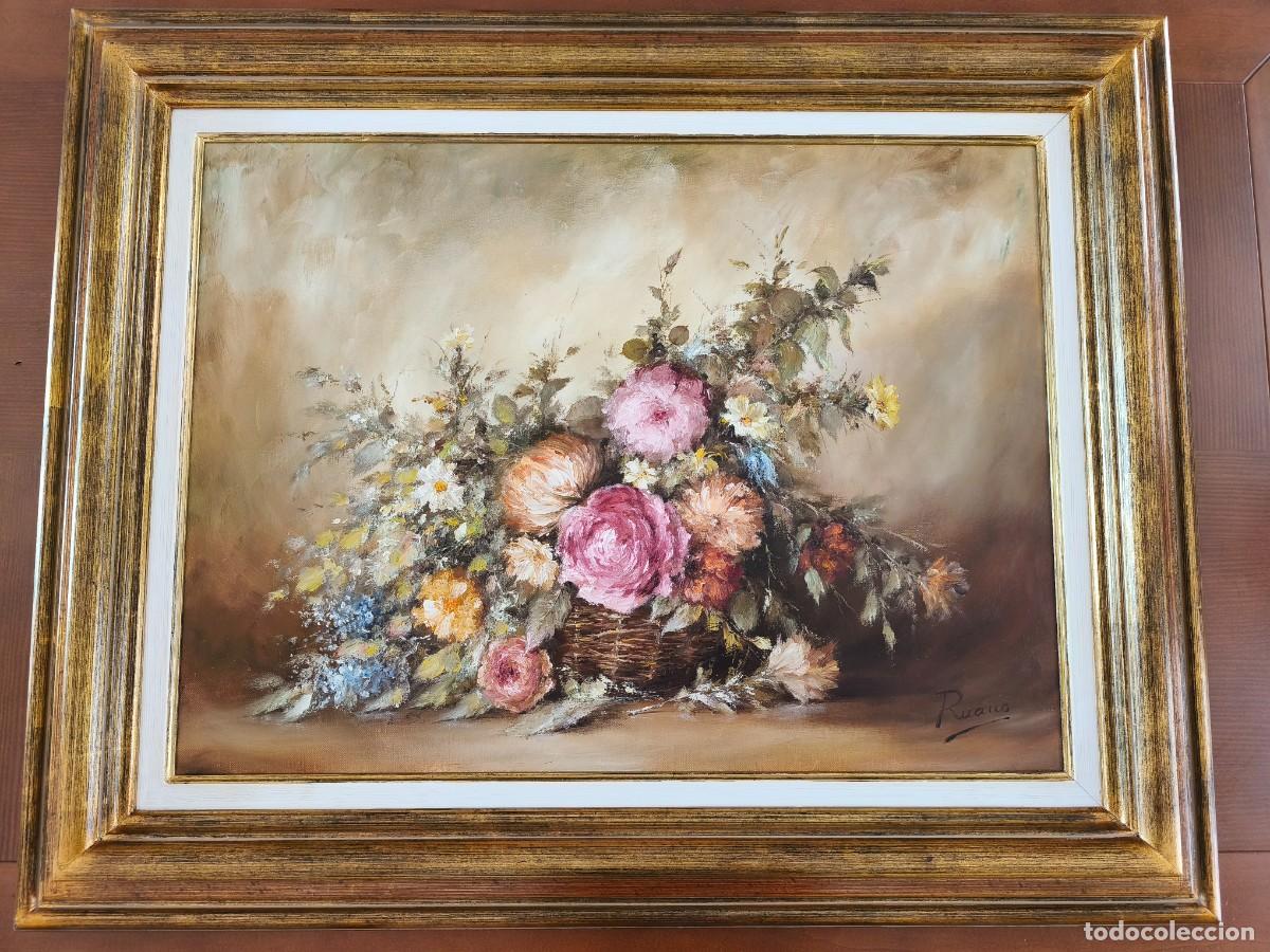 Arte: Pintura oleo sobre lienzo titulado &rdquo;Flores&rdquo;