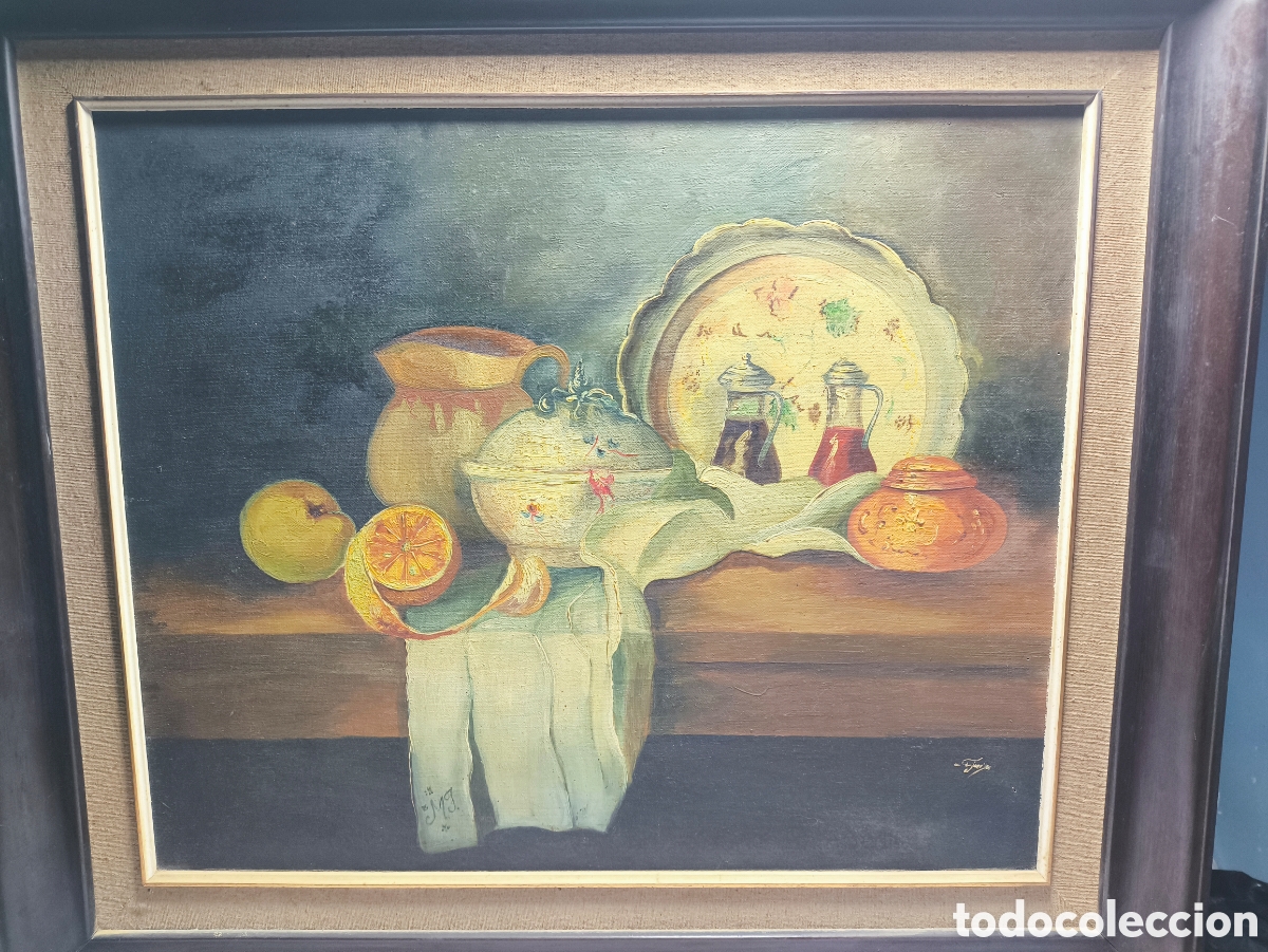 Arte: Cuadro al &oacute;leo antigua