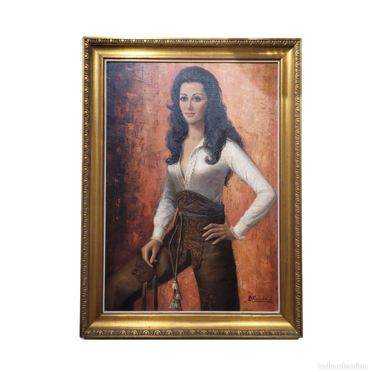 Arte: &Oacute;leo sobre lienzo &ldquo;Do&ntilde;a Teresa Molero&rdquo; Jos&eacute; Luis Benito Rementeria (1922), 1973 - Castilla y Le&oacute;n, E