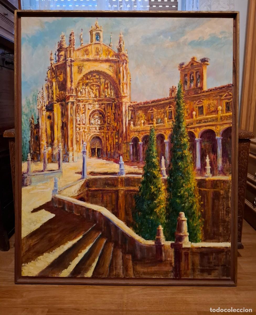 Arte: PASCUAL ARANDA: CONVENTO DE SAN ESTEBAN DE SALAMANCA (&Oacute;LEO SOBRE LIENZO-ORIGINAL)