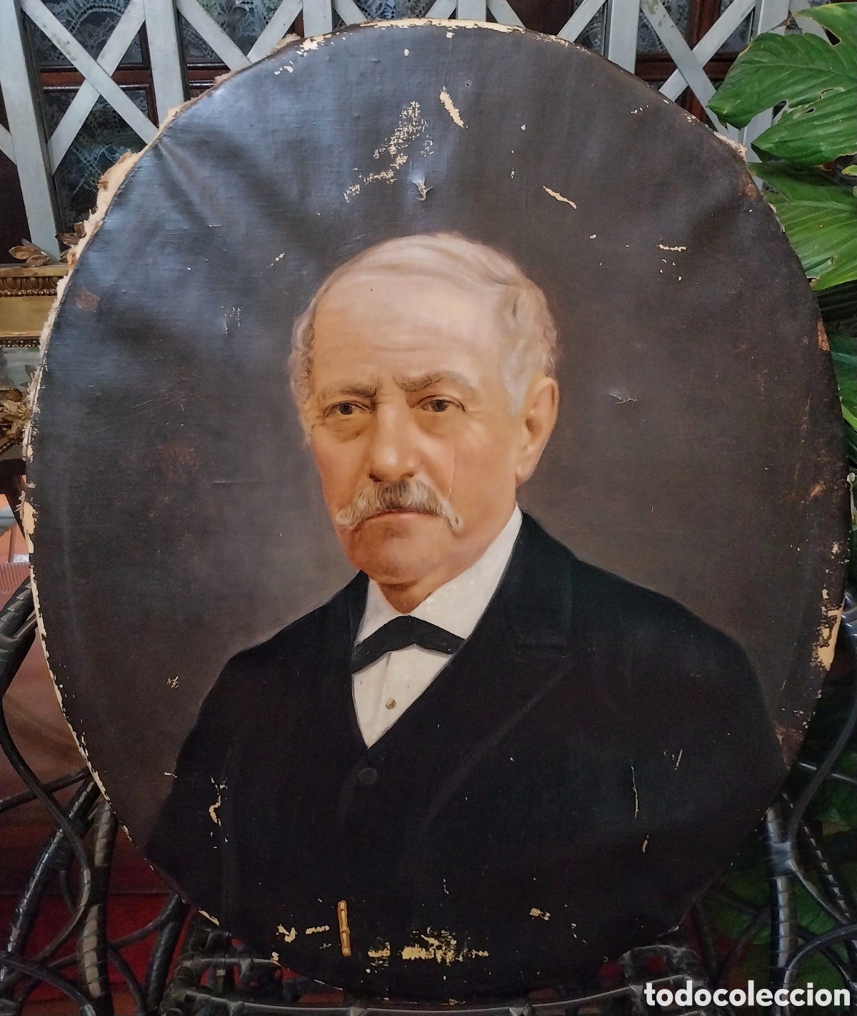 Arte: Retrato se caballero. &Oacute;leo. Siglo XIX.