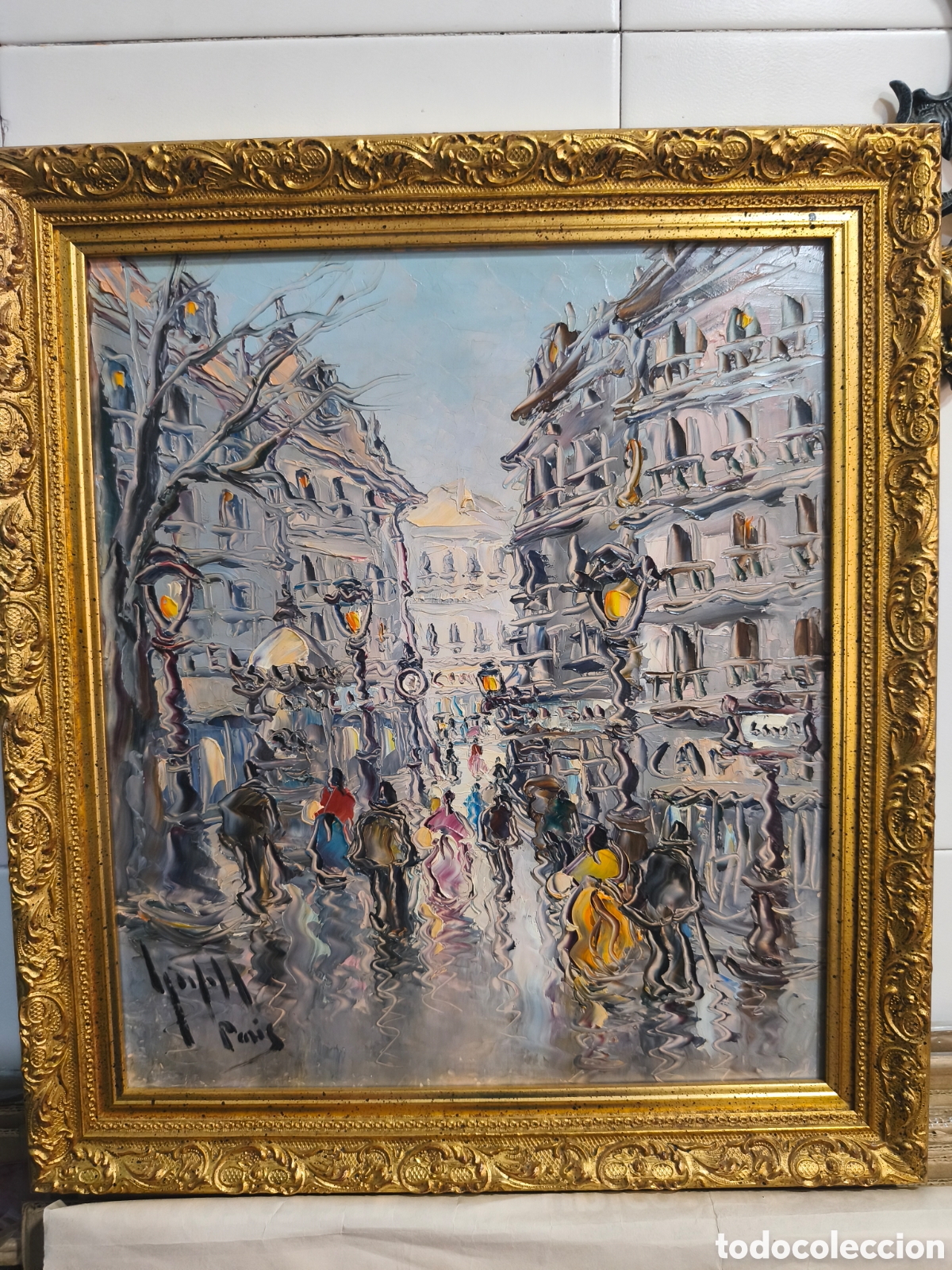 Arte: Oleo sobre tabla Andr&eacute;s Grifell 54cm x 48cm medida total