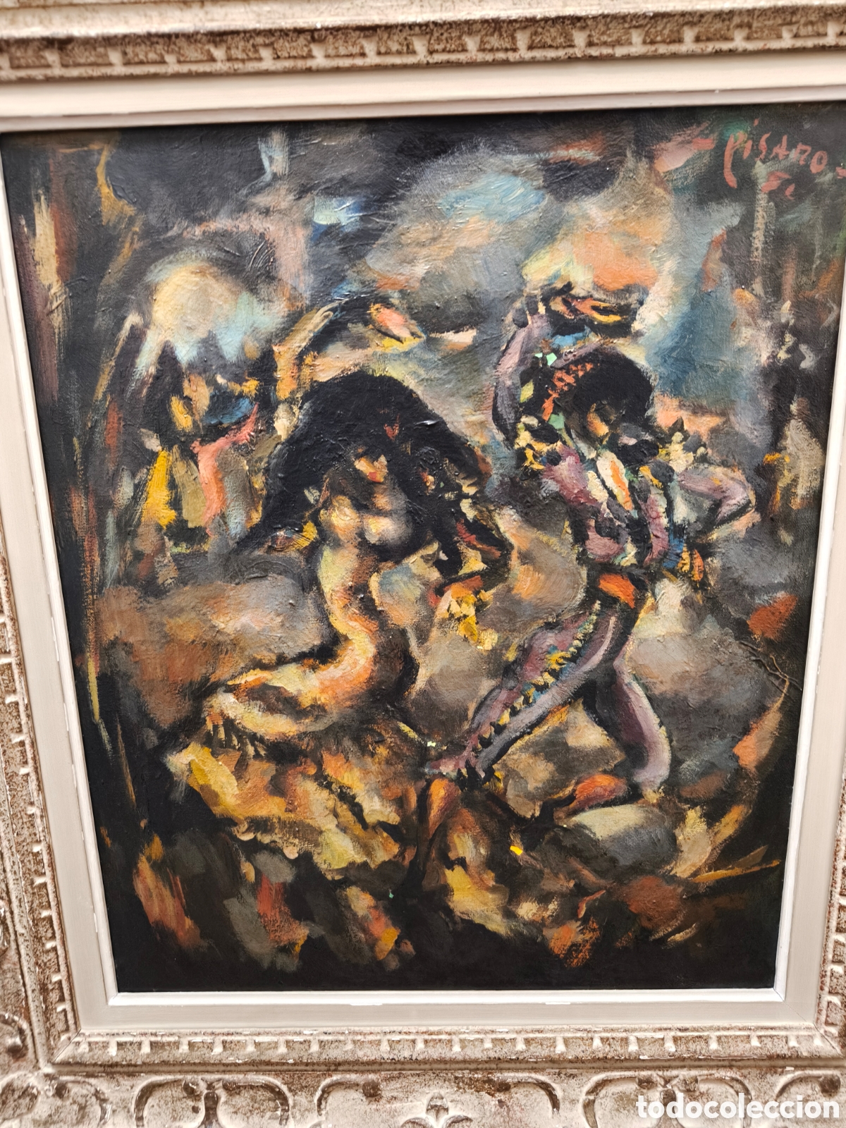 Arte: Eduardo Pisano &ndash; Bailaores &ndash; &Oacute;leo sobre lienzo