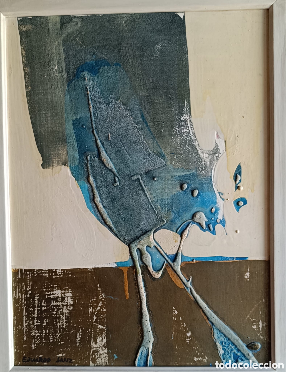 Arte: Eduardo Sanz &ndash; Obra abstracta &ndash; &Oacute;leo/acr&iacute;lico sobre tabla 38 &times; 28 cm