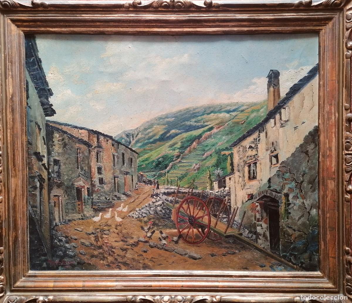 Arte: Escuela catalana, &oacute;leo/lienzo 73 x 60 cm. Firmado. Con marco.