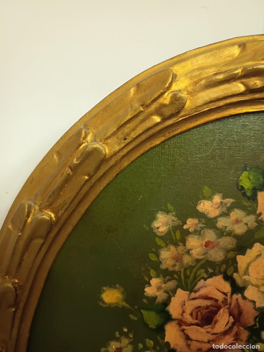 Arte: Bodeg&oacute;n de flores sobre tabla 70x63 cm - Foto 4