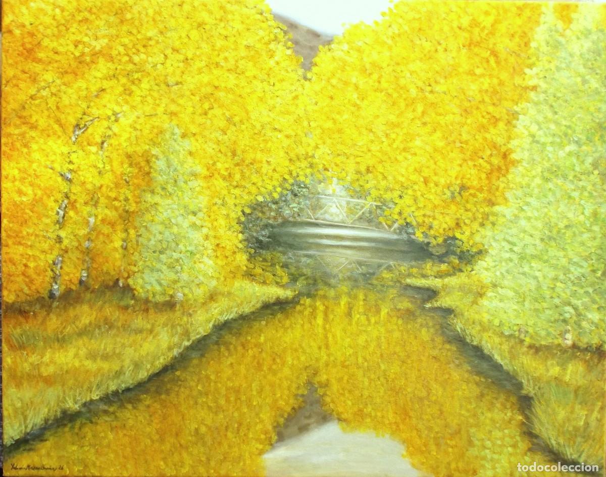 Arte: Paisaje dorado, &oacute;leo 92 x 73 - Yolanda Molina Bra&ntilde;as - Certificado