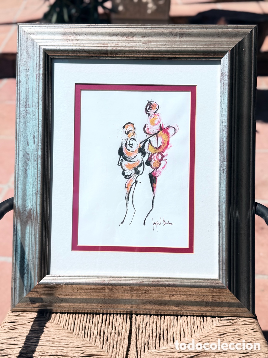 Arte: Retrato expresionista &ndash; Obra original firmada &ndash; Autor por identificar