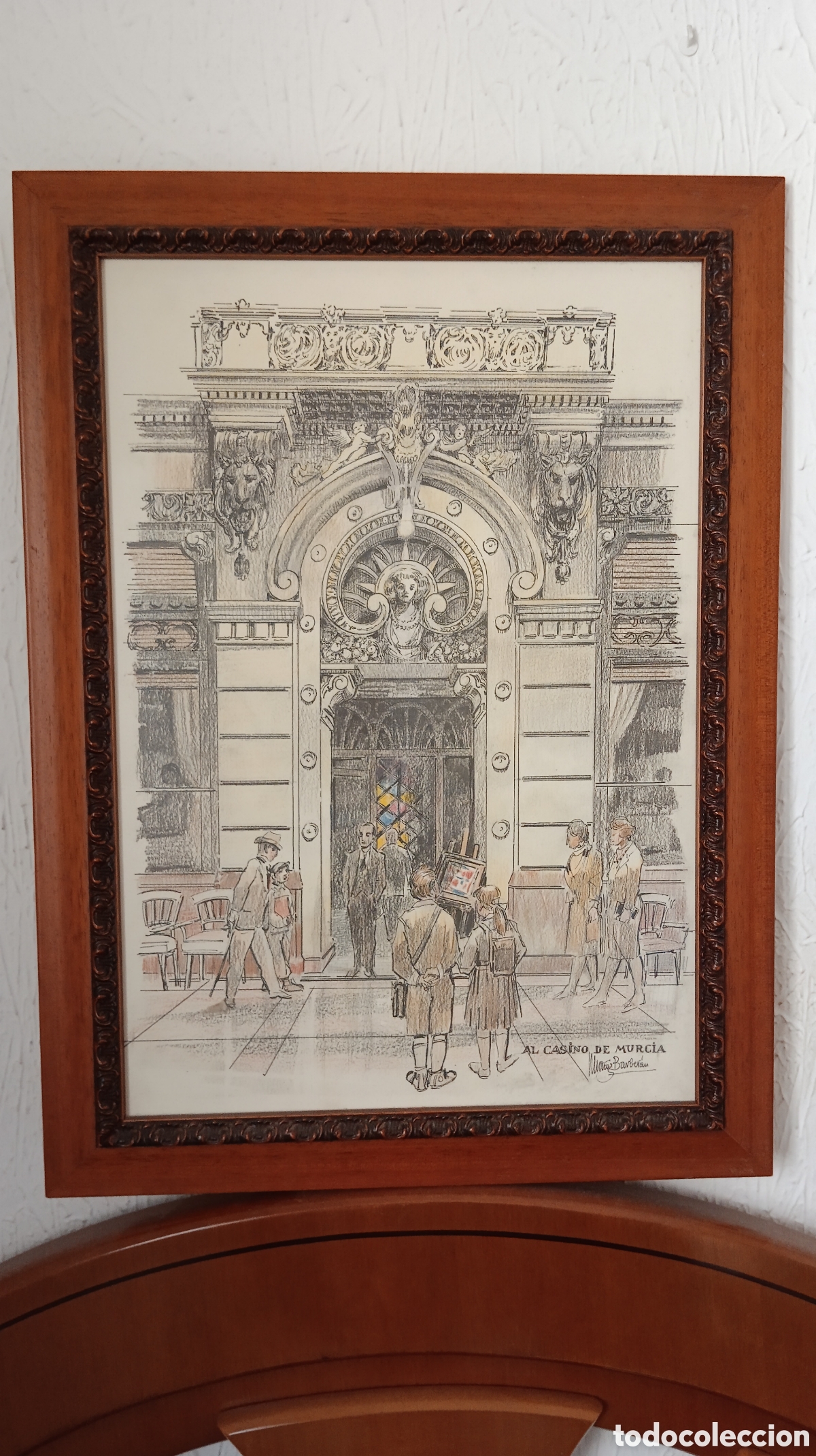Arte: Litograf&iacute;a Manuel Mu&ntilde;oz Barber&aacute;n - Real Casino de Murcia