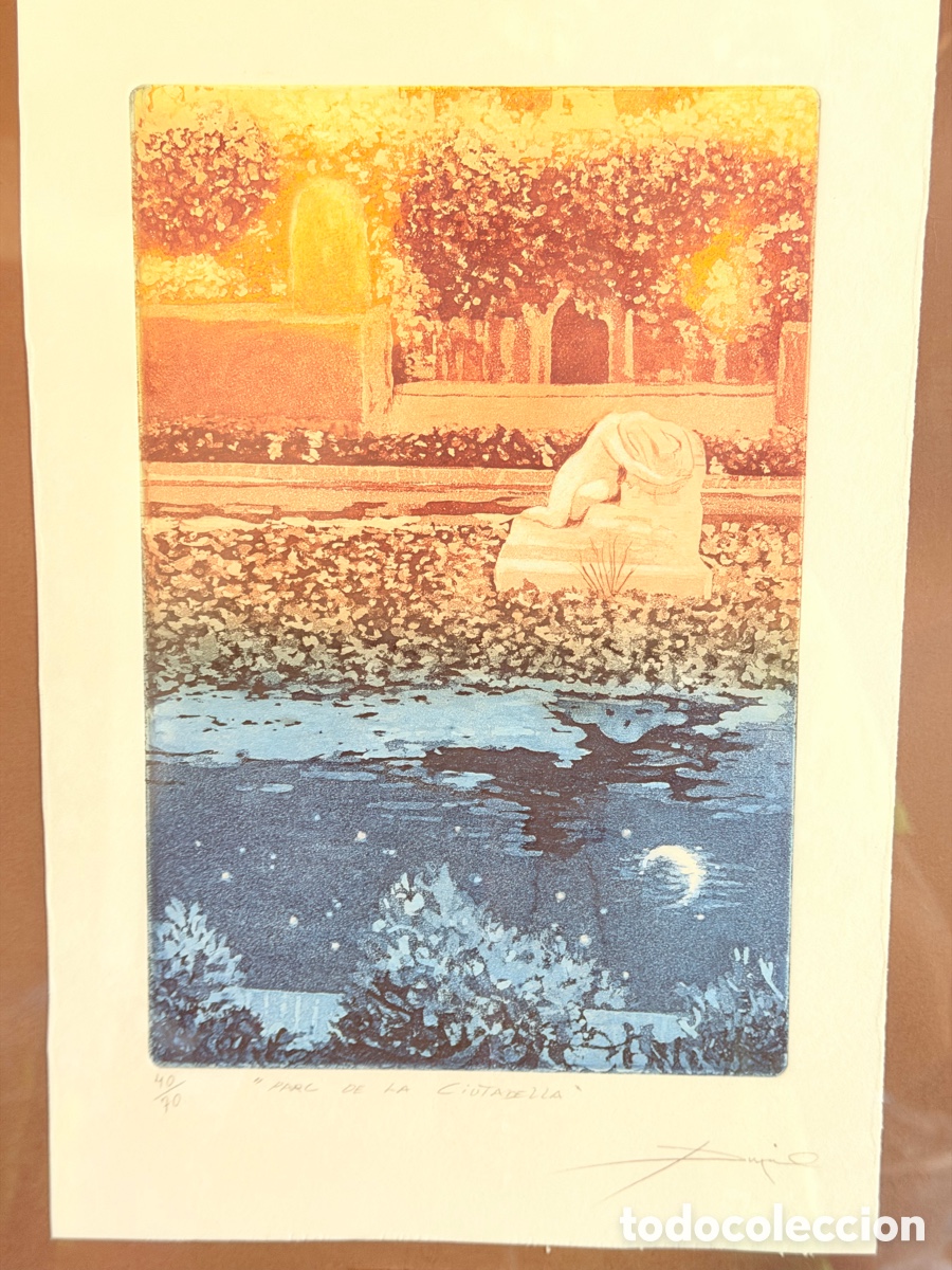 Arte: Litograf&iacute;a Parc de la Ciutadella Barcelona &ndash; firmada y numerada 40/70 &ndash; A.E.P. 2015