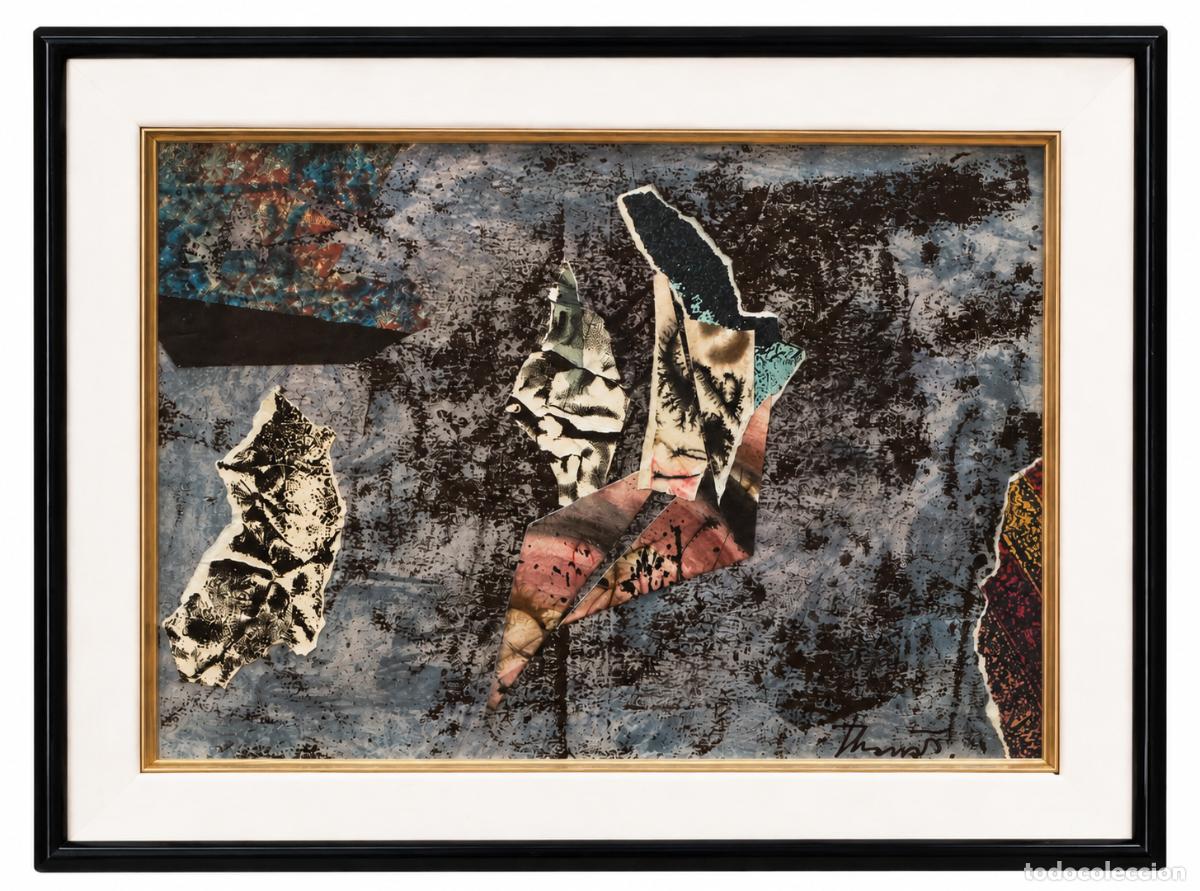 Arte: JOAN JOSEP THARRATS (1918 - 2001) TECNICA MIXTA SOBRE PAPEL DE TEMA ABSTRACTO