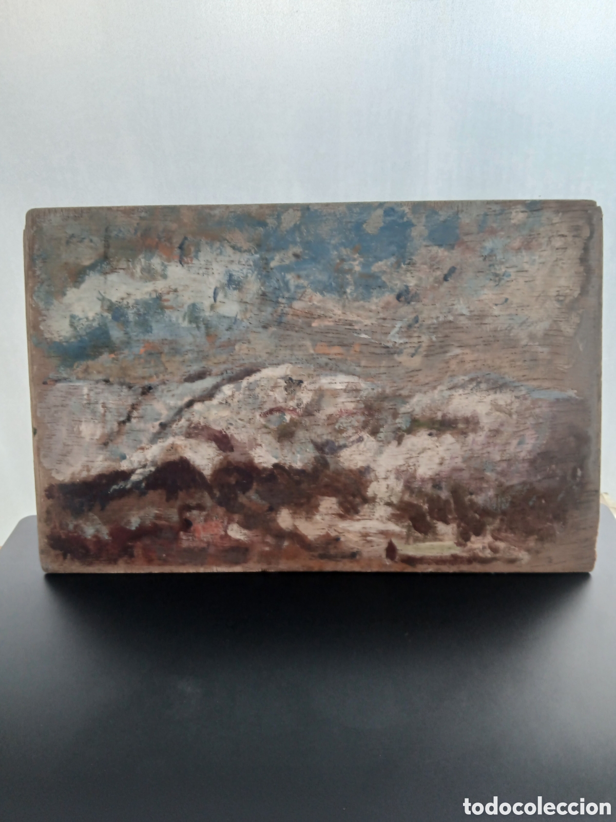 Arte: Pintura sobre tabla firmada sin idetificar