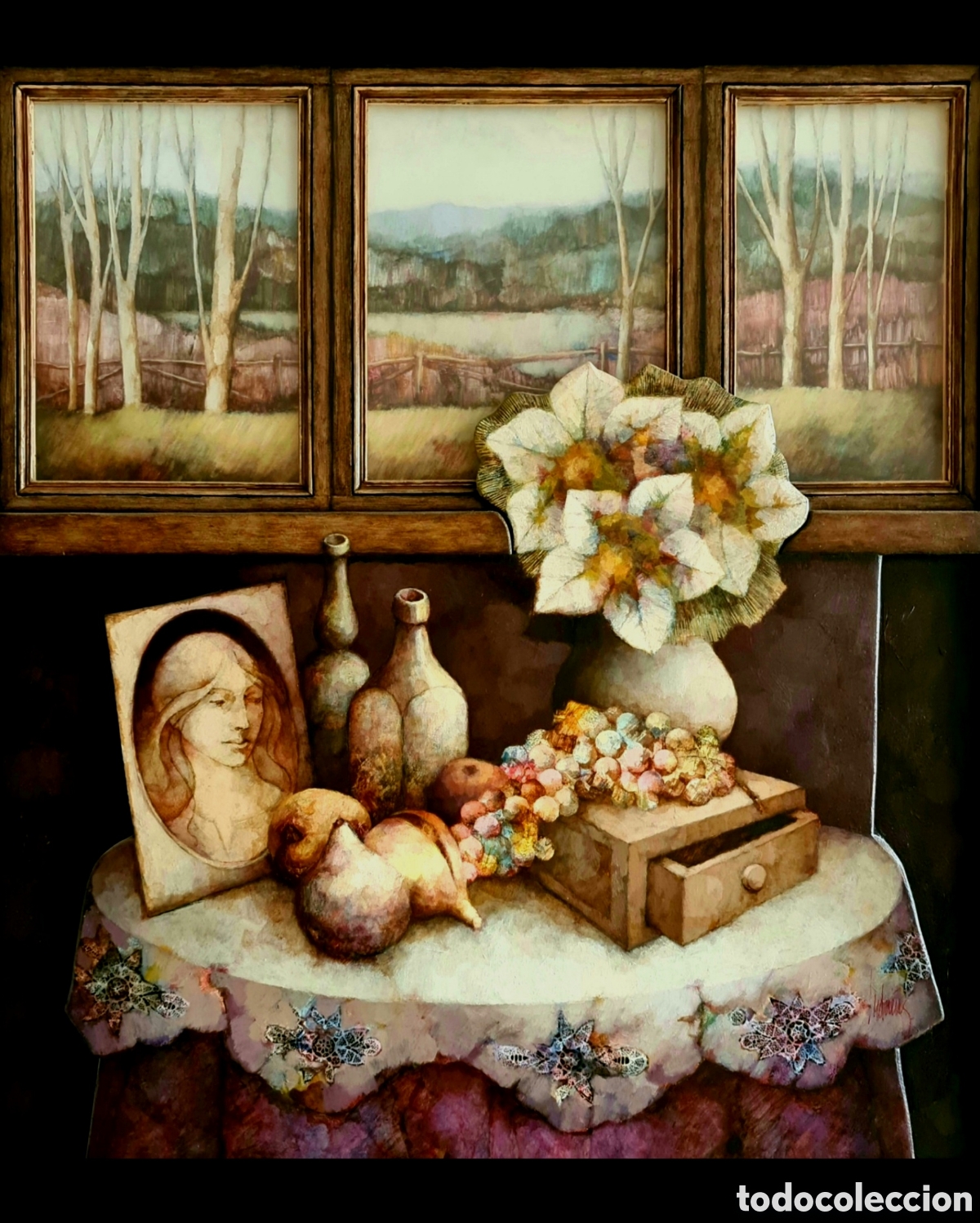 Arte: Jorge Ludue&ntilde;a () extraordinaria y bellisima pintura, firmada