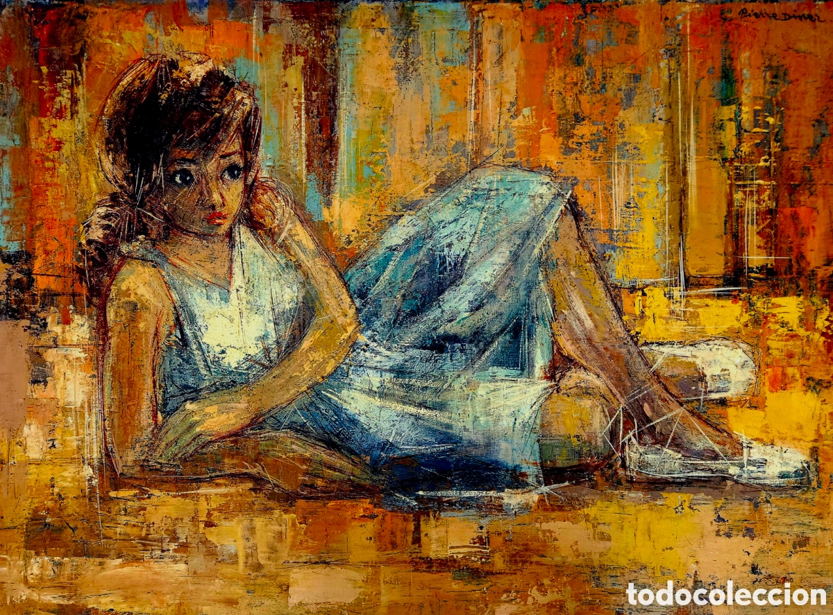 Arte: Pierre Diner () preciosa pintura original vintage, firmada.